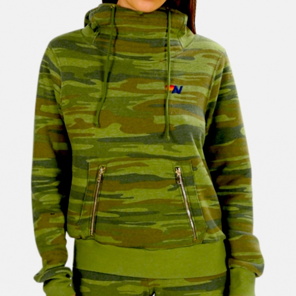 CAMO AVIATOR NATION NINJA PULLOVER HOODIE